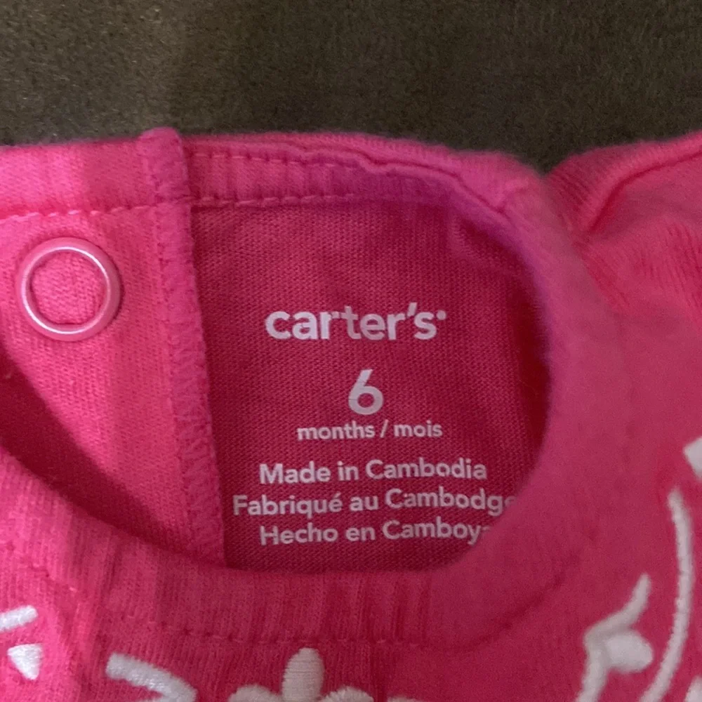 Carter’s pink dress with attached bodysuit 6 months